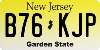 NJ license plate B76KJP
