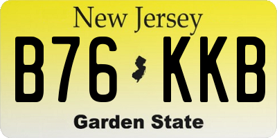 NJ license plate B76KKB