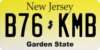 NJ license plate B76KMB