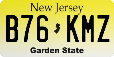 NJ license plate B76KMZ