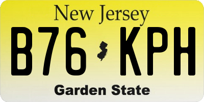 NJ license plate B76KPH