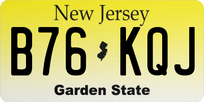 NJ license plate B76KQJ