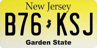 NJ license plate B76KSJ