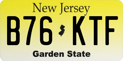 NJ license plate B76KTF