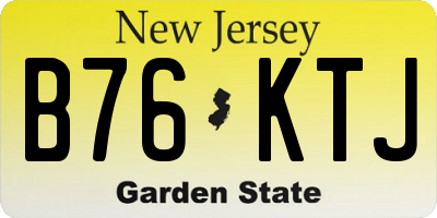 NJ license plate B76KTJ