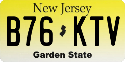 NJ license plate B76KTV