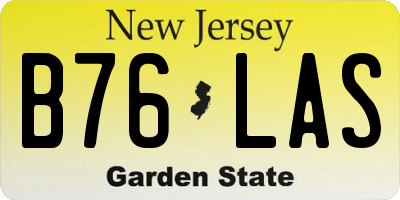 NJ license plate B76LAS