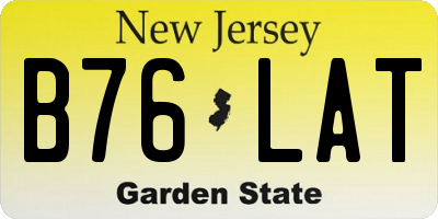 NJ license plate B76LAT