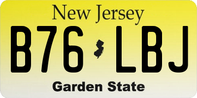 NJ license plate B76LBJ