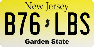 NJ license plate B76LBS