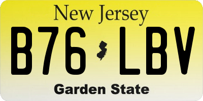 NJ license plate B76LBV