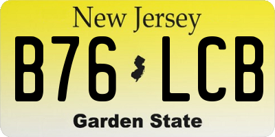 NJ license plate B76LCB
