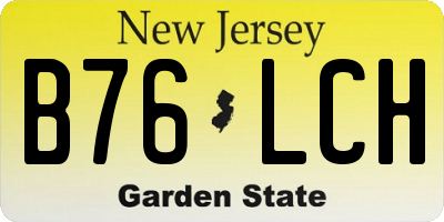 NJ license plate B76LCH