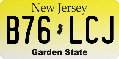 NJ license plate B76LCJ