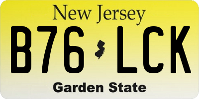 NJ license plate B76LCK