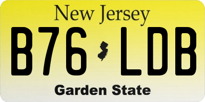 NJ license plate B76LDB