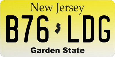 NJ license plate B76LDG