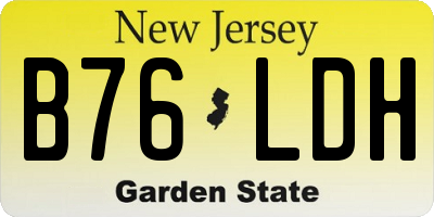 NJ license plate B76LDH