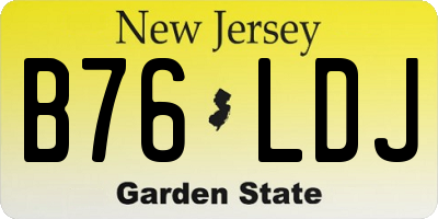 NJ license plate B76LDJ