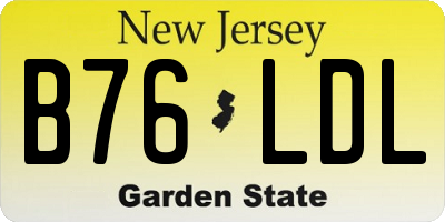 NJ license plate B76LDL