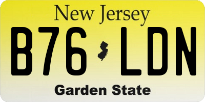 NJ license plate B76LDN