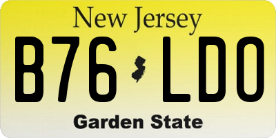 NJ license plate B76LDO