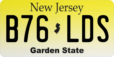 NJ license plate B76LDS