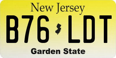 NJ license plate B76LDT