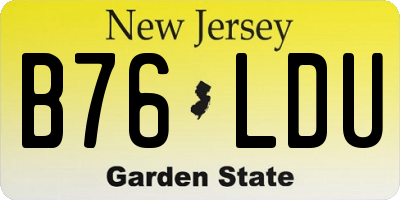 NJ license plate B76LDU