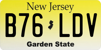 NJ license plate B76LDV
