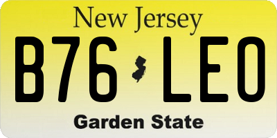 NJ license plate B76LEO