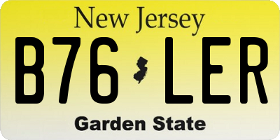 NJ license plate B76LER