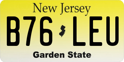 NJ license plate B76LEU