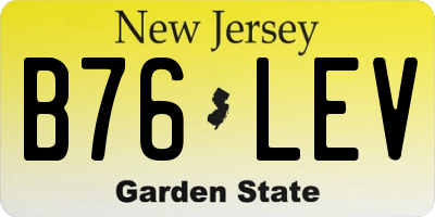 NJ license plate B76LEV