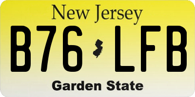 NJ license plate B76LFB