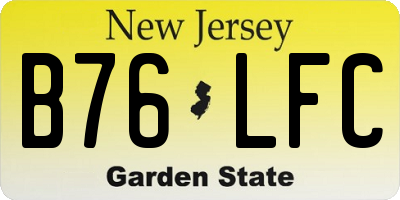 NJ license plate B76LFC