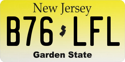NJ license plate B76LFL