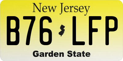 NJ license plate B76LFP