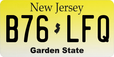 NJ license plate B76LFQ