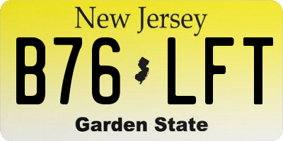 NJ license plate B76LFT