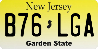 NJ license plate B76LGA