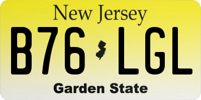 NJ license plate B76LGL