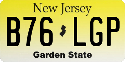 NJ license plate B76LGP