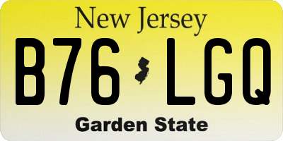 NJ license plate B76LGQ