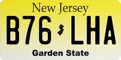 NJ license plate B76LHA