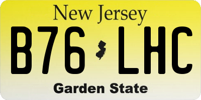 NJ license plate B76LHC