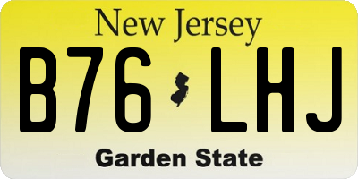 NJ license plate B76LHJ