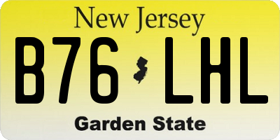 NJ license plate B76LHL