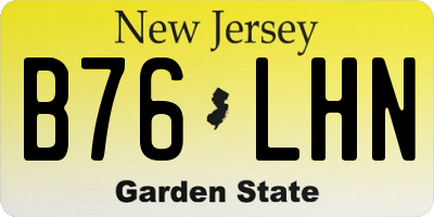 NJ license plate B76LHN