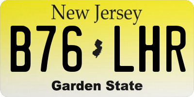 NJ license plate B76LHR